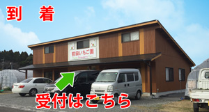 前田いちご園に到着
